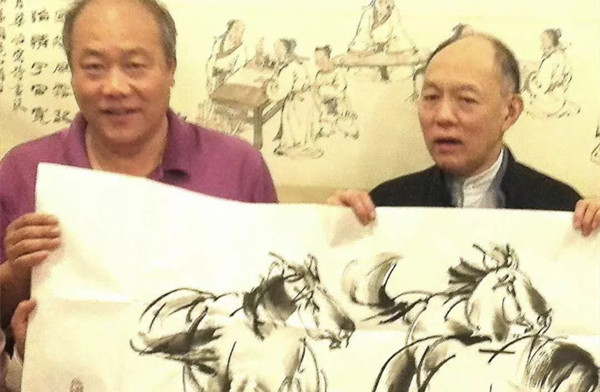 雕塑家、画家田跃民与香港霍英东集团行政总裁霍震寰先生再聚香港