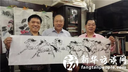 雕塑家、画家田跃民先生与香港霍英东集团行政总裁霍震寰先生相聚