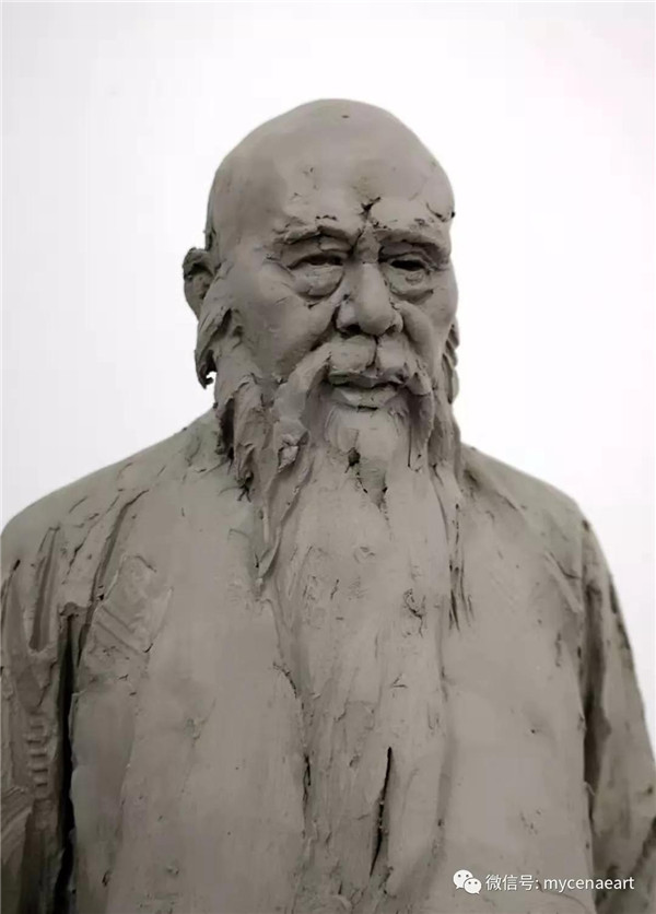 于右任雕像丨田跃民雕塑作品欣赏(泥